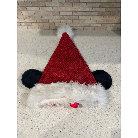 Disney Christmas Holiday Hat - Minnie Mouse‎ Sequined Santa Hat